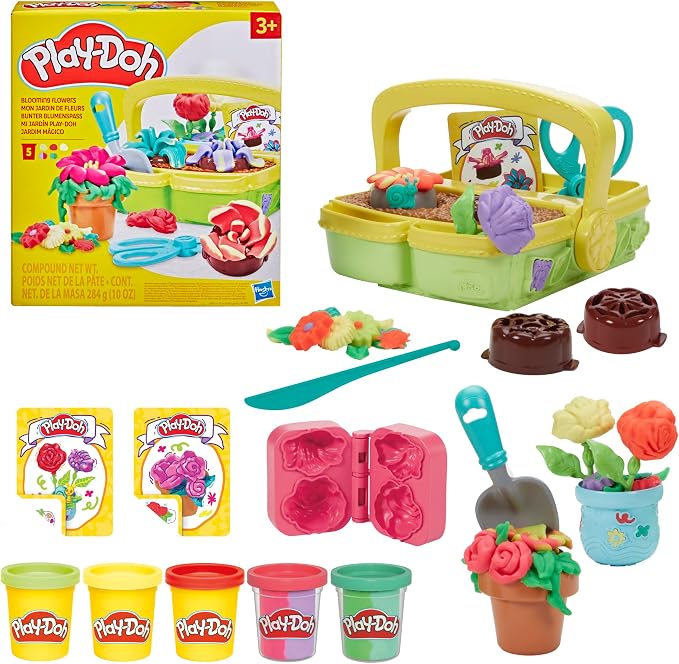 Play-Doh Blooming Flower Garden Toy Playset, Nature Pretend Play, Kids Arts & - Image 16
