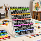 Vowcarol Clear Acrylic Paint Organizer Tall Version - Image 8