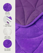 Weighted Lap Blanket 7 lbs for Adults, Luxury Soft Small Weighted Blanket - Image 6