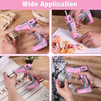 WORKPRO Pink Cordless Hot Melt Glue Gun, 7.2V Rechargeable Fast Preheating Glue - Image 8