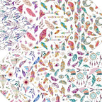 ONEART | 10 Pieces Bohemian Printed Clear PVC Vinyl Sheets, A4 Size See Through - Image 4