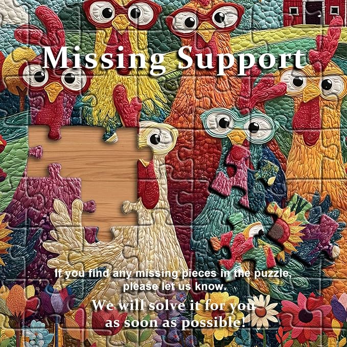 Chicken Puzzles for Adults 1000 Piece, PICKFORU Funny Chicken Jigsaw Puzzle - Image 7