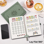 EMSHOI Graph Grid Journal Notebook, 320 Pages, A5 Size | Leather Hardcover - Image 6