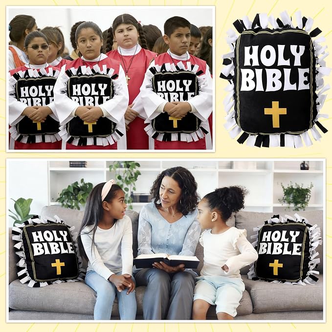 Chunful 6 Sets Holy Bible Fleece Tied Pillow Craft Kits 2026 VBS Crafts DIY - Image 6