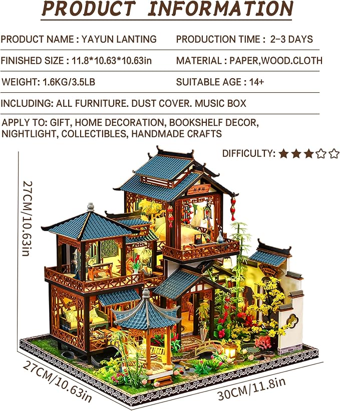 Spilay DIY Miniature House Kit for Adults, Miniature Dollhouse Kit | - Image 2
