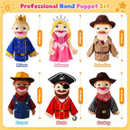 6 Pcs Role Play Hand Puppets Profession Worker Entrepreneur Plush Toys - Image 3