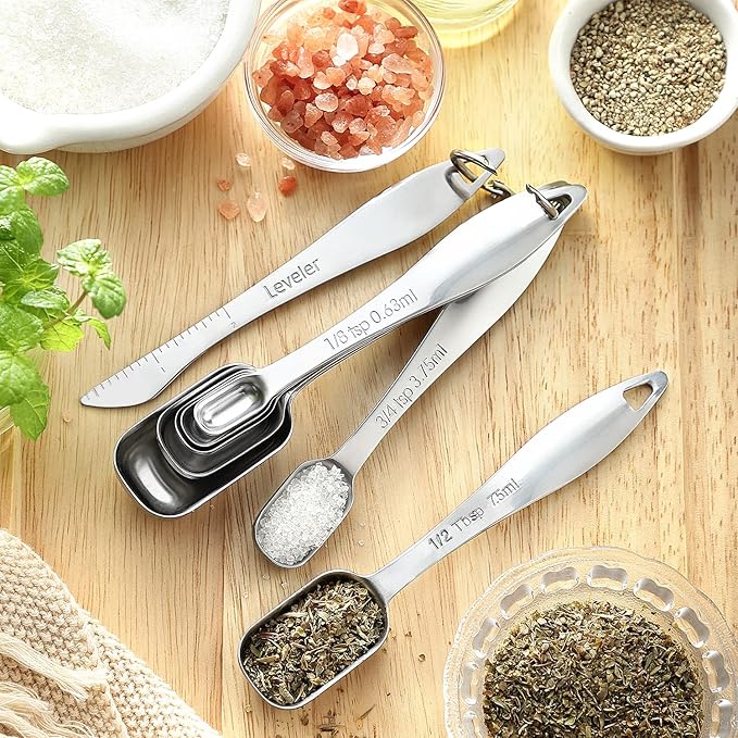 Spring Chef Stainless Steel Measuring Cups and Spoons Set of 20 w/Leveler | - Image 8