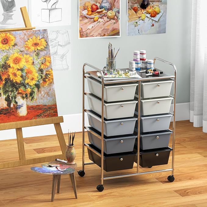 BECOMFORT 10-Drawer Rolling Cart - Image 8