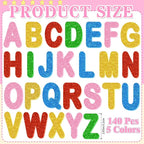 2 Inch Large Foam Letter Stickers Glitter Big Font - Image 2