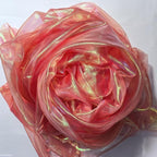 Orange Red Iridescent Organza Fabric - Image 8