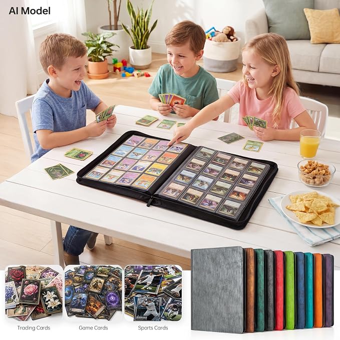 Card Binder 16 Pocket, Premium 1024 Double Sided Pocket Collection Binder - Image 8