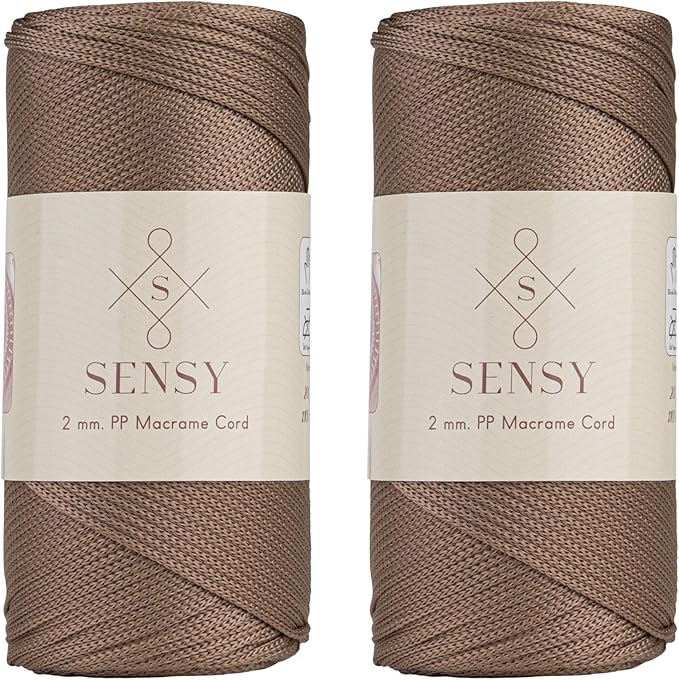 Sensy Premium 2 Pack of 2mm 251 Yards Polyester Rope 100% Polypropylene Cord by SSENSY