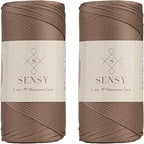 Sensy Premium 2 Pack of 2mm 251 Yards Polyester Rope 100% Polypropylene Cord by SSENSY