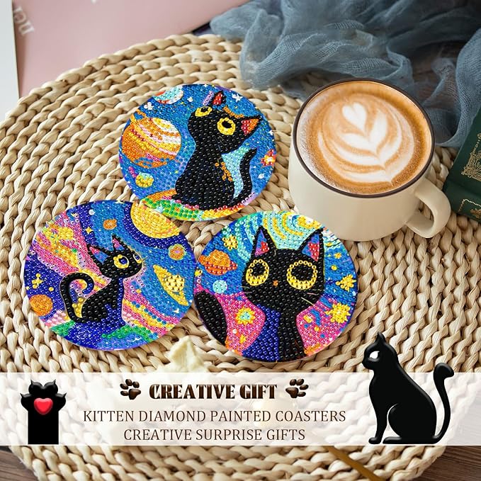 DOZEEZOP 6-Pack Diamond Art Coaster Kit - Image 6