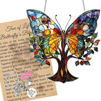 Butterfly Gifts for Women, Acrylic Butterfly Suncatcher Faux Stained Glass by Unknown