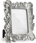 Cuspin Silver Picture Frame 3.5x5 Small Frame, Vintage Silver Palm Leaves by Cuspin