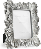 Cuspin Silver Picture Frame 3.5x5 Small Frame, Vintage Silver Palm Leaves by Cuspin
