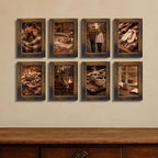 5x7 Picture Frames Set of 8, Vintage Rustic Farmhouse Industrial Style Photo - Image 2