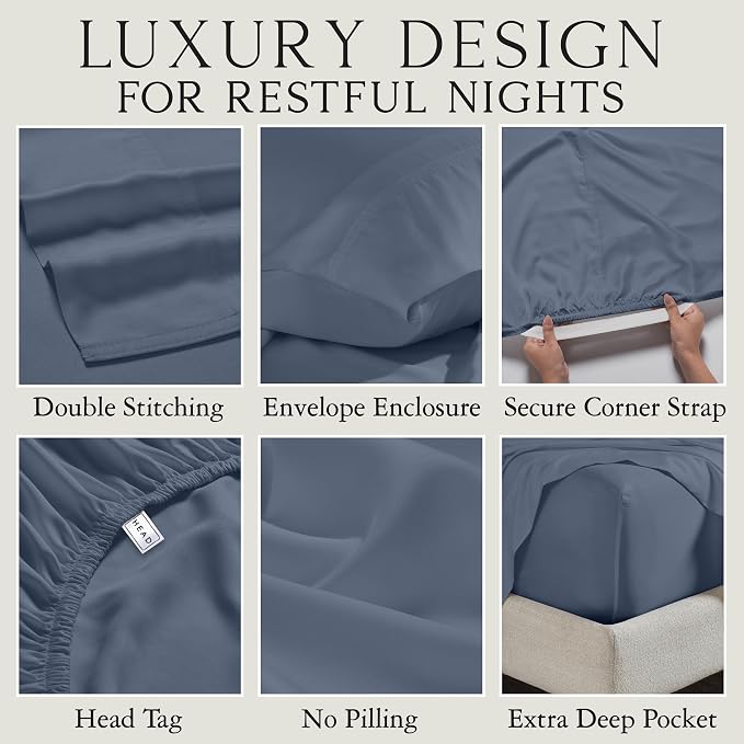 Karissa Mae Cooling Bamboo Viscose Standard Size Pillowcase Set | 100% - Image 3