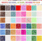 EuTengHao 16800pcs Tube Beads Kit Glass Bugle Seed Beads Small Craft Beads - Image 2