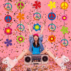 Gejoy 20 Pcs Hippie Party Flower Cutouts 60s 70s Groovy Party Cutouts - Image 5