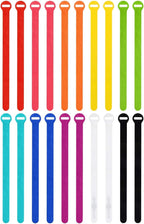 Self-Gripping Cable Ties by Wrap-It Storage, 12 Inch Straps – Reusable Hook and by Wrap-ItStorage