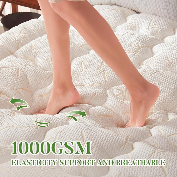 PRIMESOFT 100% Waterproof Full Size Mattress Topper, Thick Pillow Top Mattress - Image 5