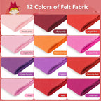 12 Rolls 8"x35" Large Stiff Felt Sheets, 1mm Felt Fabric Sheet - Image 2