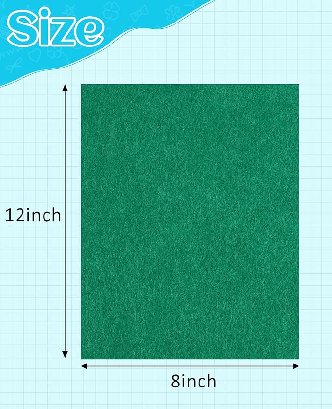 Assorted Craft Felt Sheets: 20 Pack 8x12 Inch Rectangles 1mm Thick - Image 3