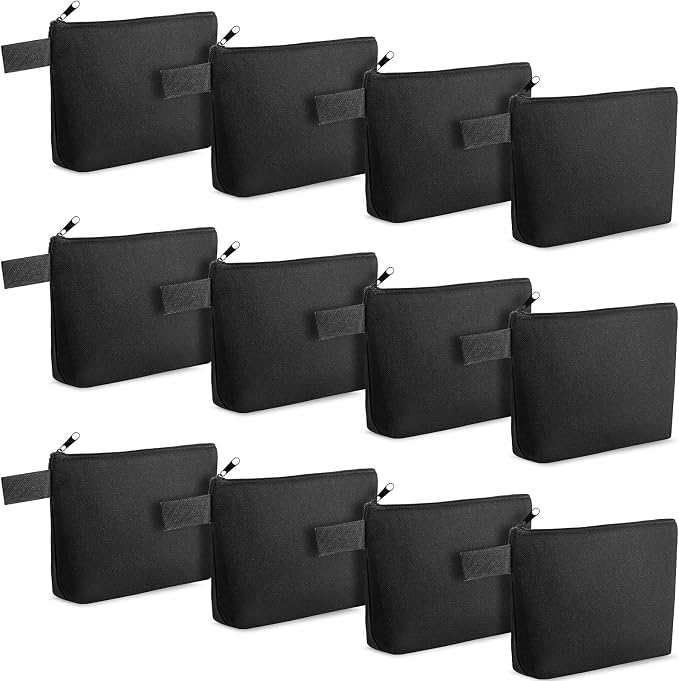 Weewooday 12 Pieces Blank Canvas Makeup Bags by Weewooday