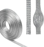 Tinned Copper Braid Wire Shielding Ground Strap Metal Cable Sleeve Expandable by BuyUneed