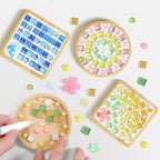 UXORSN 4 Sets DIY Mosaic Tiles for Crafts Mixed Color Mosaic Pieces - Image 6