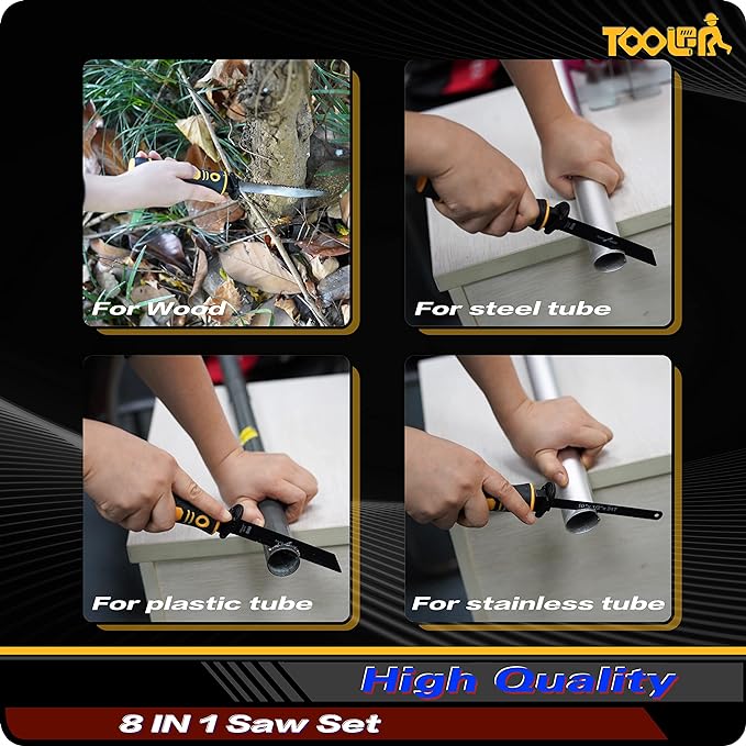 8-In-1 Multi Blades Hand Saw, Drywall Cutter. Hacksaw. Long Blade Hand Saw - Image 5