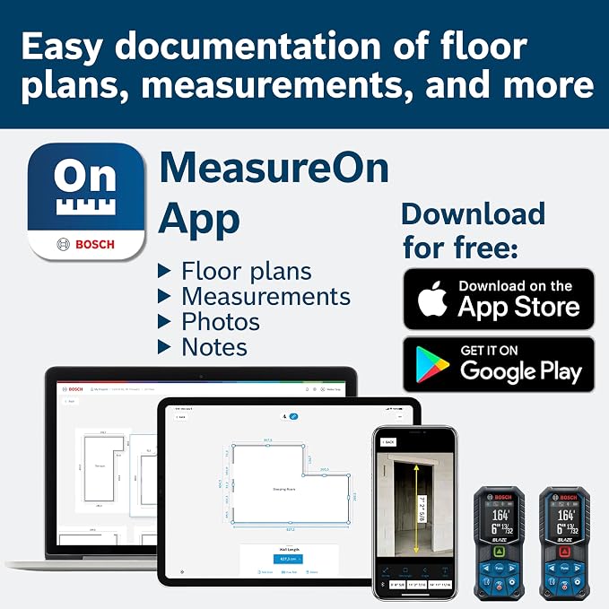 BOSCH GLM400CL 400 Ft Blaze Outdoor Connected Laser Measure, Includes 1.0 Ah - Image 15