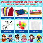 WATINC 6Pcs Hand Puppet Making Kit, Art Craft Felt Sock Puppet Toys, Creative - Image 3