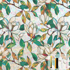 Kromapolis Window Privacy Film, Stained Glass Sticker Floral Window Clings by Kromapolis