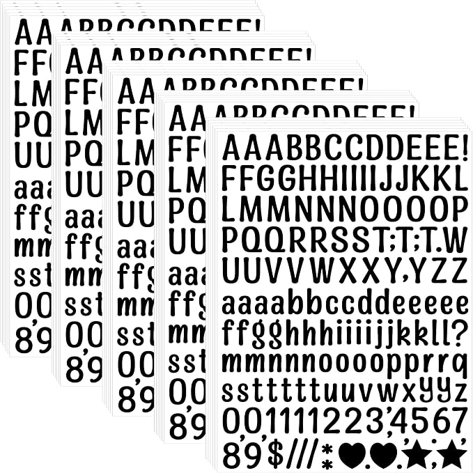 Letter Stickers 0.5 inch, Self-Adhesive Vinyl Waterproof ABC Letter Stickers by Unknown