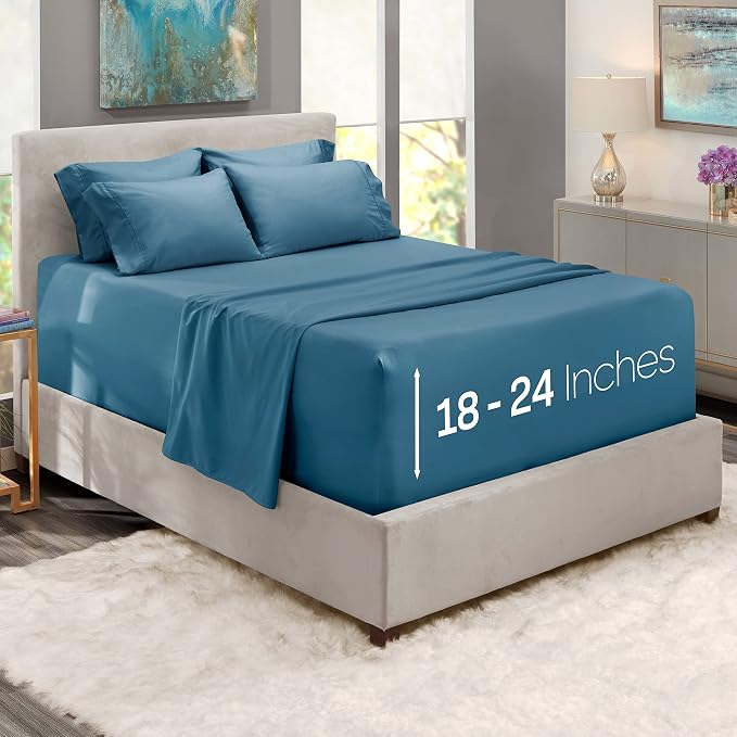 Hearth & Harbor Extra Deep Pocket Queen Sheets Sets - Image 2