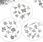 SANNIX 350Pcs Silver Charms for Jewelry Making Wholesale Bulk Tibetan Silver - Image 4