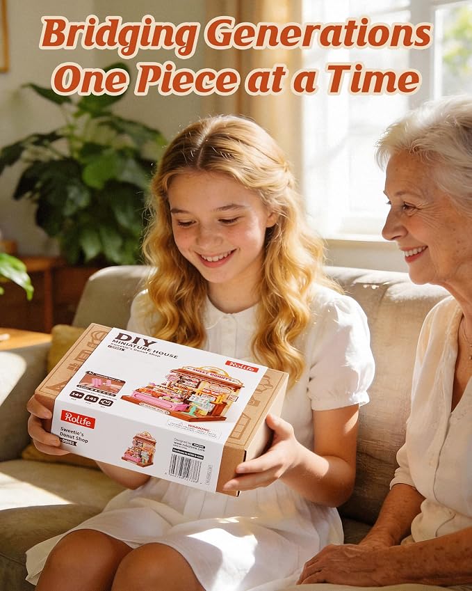 Rolife Miniature House Kits for Adults, Sweetie's Donut Shop Miniverse - Image 6