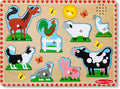 Melissa & Doug Farm Animals Sound Puzzle – 8-Piece Wooden Peg Puzzle by Unknown