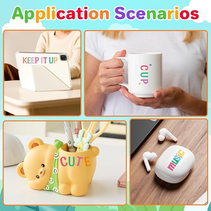 Letter Stickers 0.5 inch, Self-Adhesive Vinyl Waterproof ABC Letter Stickers - Image 8