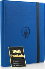 Premium 9 Pocket Card Binder for 360 Cards, Fabmaker PU Cover Trading Card by Fabmaker