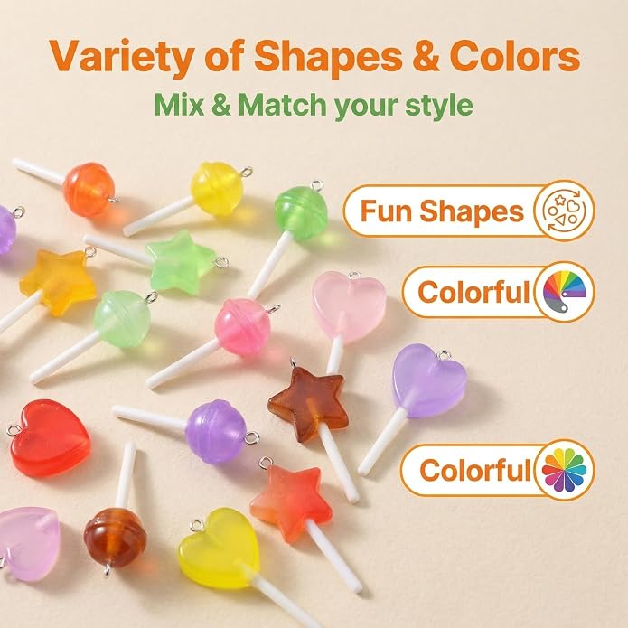 KJML DIY Cute Keychain Charms Bulk 30pcs Pendant Bracelet Charms - Image 4