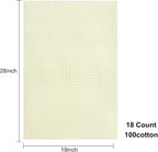 Aida Cloth 18 Count Cross Stitch Fabric, 19×28inch | Medium Fine, Neutral - Image 2