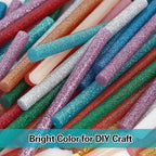 KEILEOHO 280 PCS Colored Glitter Hot Melt Glue Sticks, 14 Colors Mini Glue - Image 7