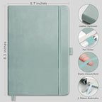 RETTACY Lined Journal Notebook, 192 Numbered Pages, A5 Size | Leather Hardcover - Image 2