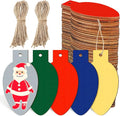 Queekay 50 Pcs Christmas Unfinished Wooden Light Bulb Wooden Slices Blank by Queekay