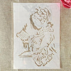TIAMECH A4 Reusable Vintage Reading Girl Stencil - Image 3