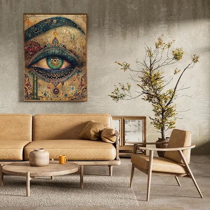 RYMILIE Vintage Eyes Diamond Art Painting Kits, 5D Diamond Painting Dots Art - Image 2